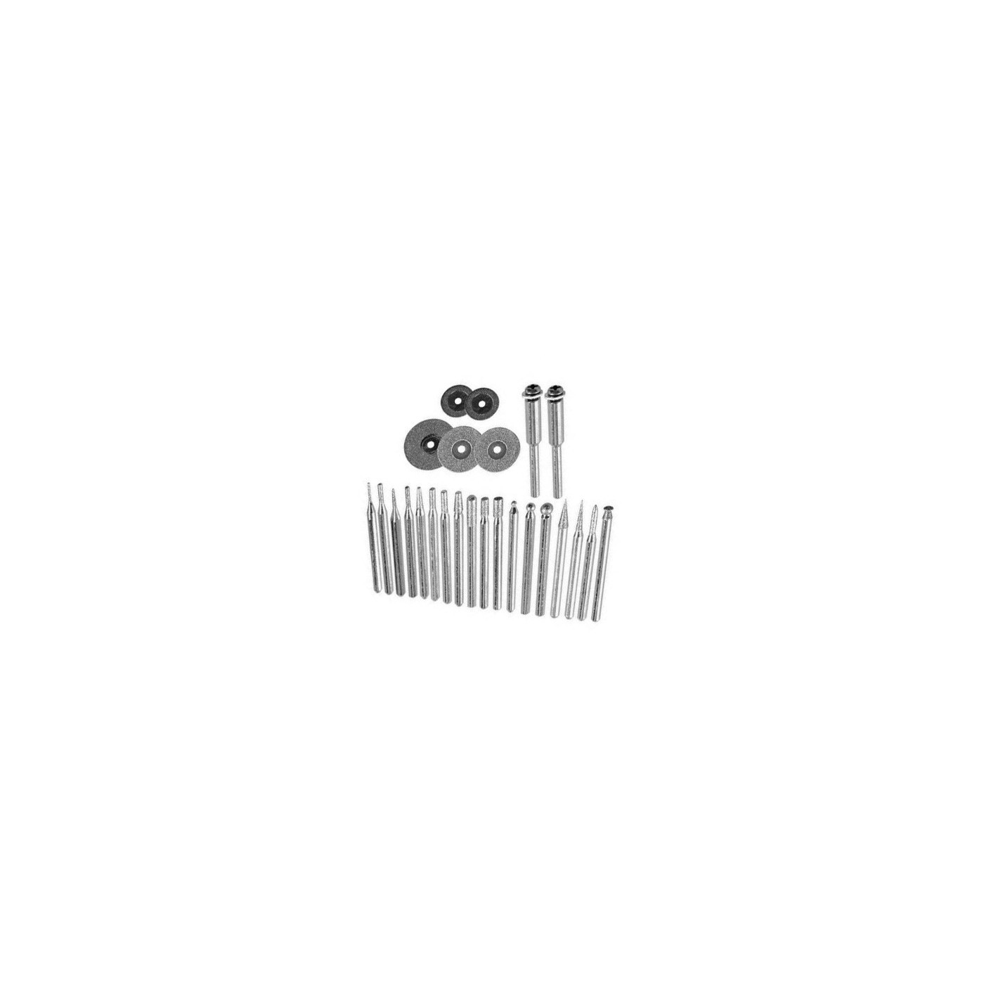Set kleine Feilen und Schleifscheiben, 25 Stück, 3.2 mm - 1 Set kleine Feilen und Schleifscheiben, 25 Stück, 3.2 mm - 1