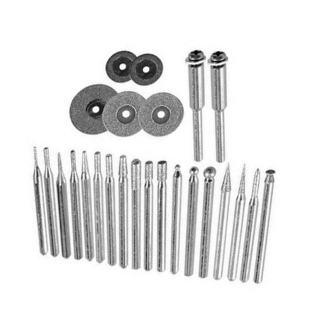 Set di mole diamantate, 25 pezzi, 3,2 mm