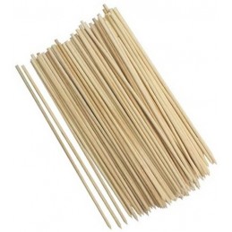 Juego de 100 brochetas de madera, brochetas, 25 cm