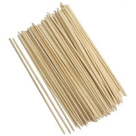 Set of 100 wooden skewers, 25 cm