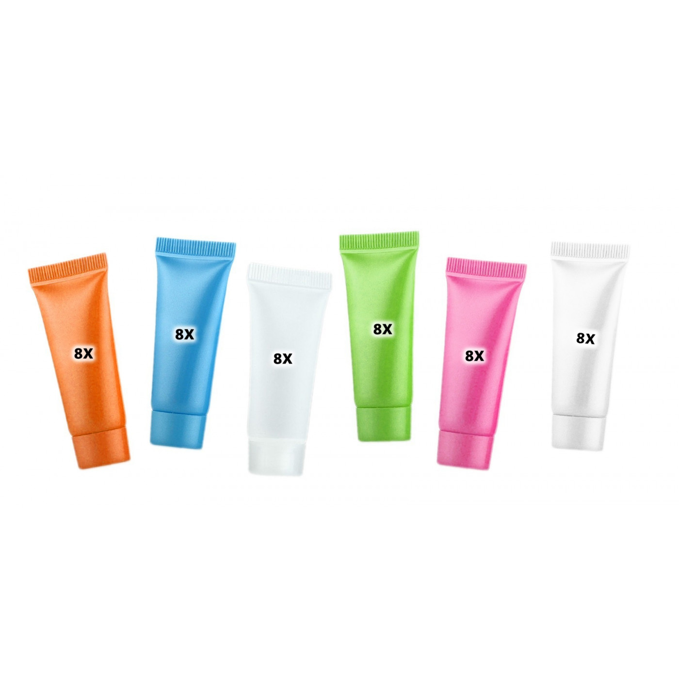 Conjunto de 48 tubos vacíos recargables (10 ml, colores mezclados) - 1 Conjunto de 48 tubos vacíos recargables (10 ml, colores mezclados) - 1