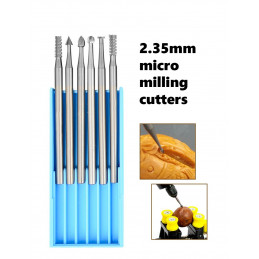 6 mini frese HSS, 1,2x40 mm, albero 2,35