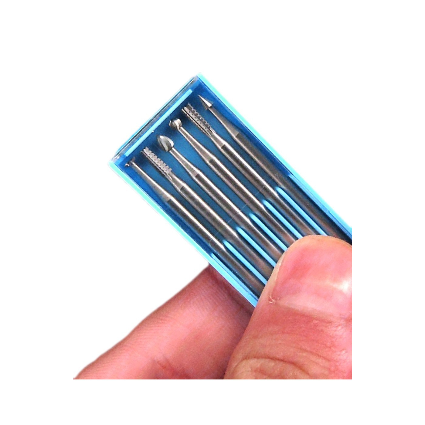 6 HSS mini freesjes, 1.8x40 mm, 2.35 mm schacht