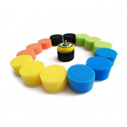 Polishing set (50 mm, mini sponges) with adapter