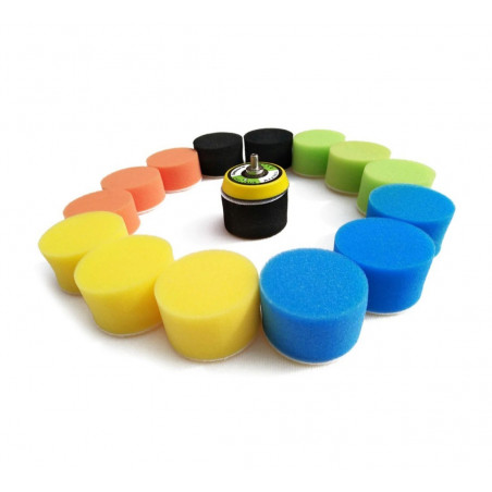 Polishing set (50 mm, mini sponges) with adapter