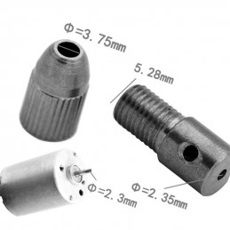 Adattatore mini pinza, mandrino per trapano (0,5-3,0 mm)