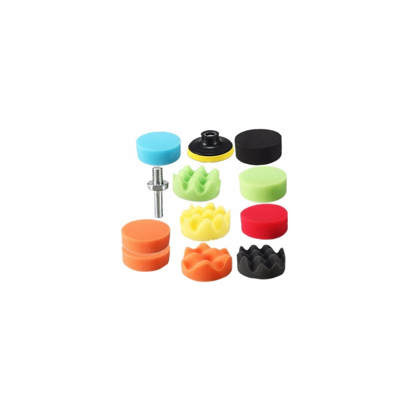 Sponzen set voor auto (boen/poets) met m10 adapter - 1 Sponzen set voor auto (boen/poets) met m10 adapter - 1