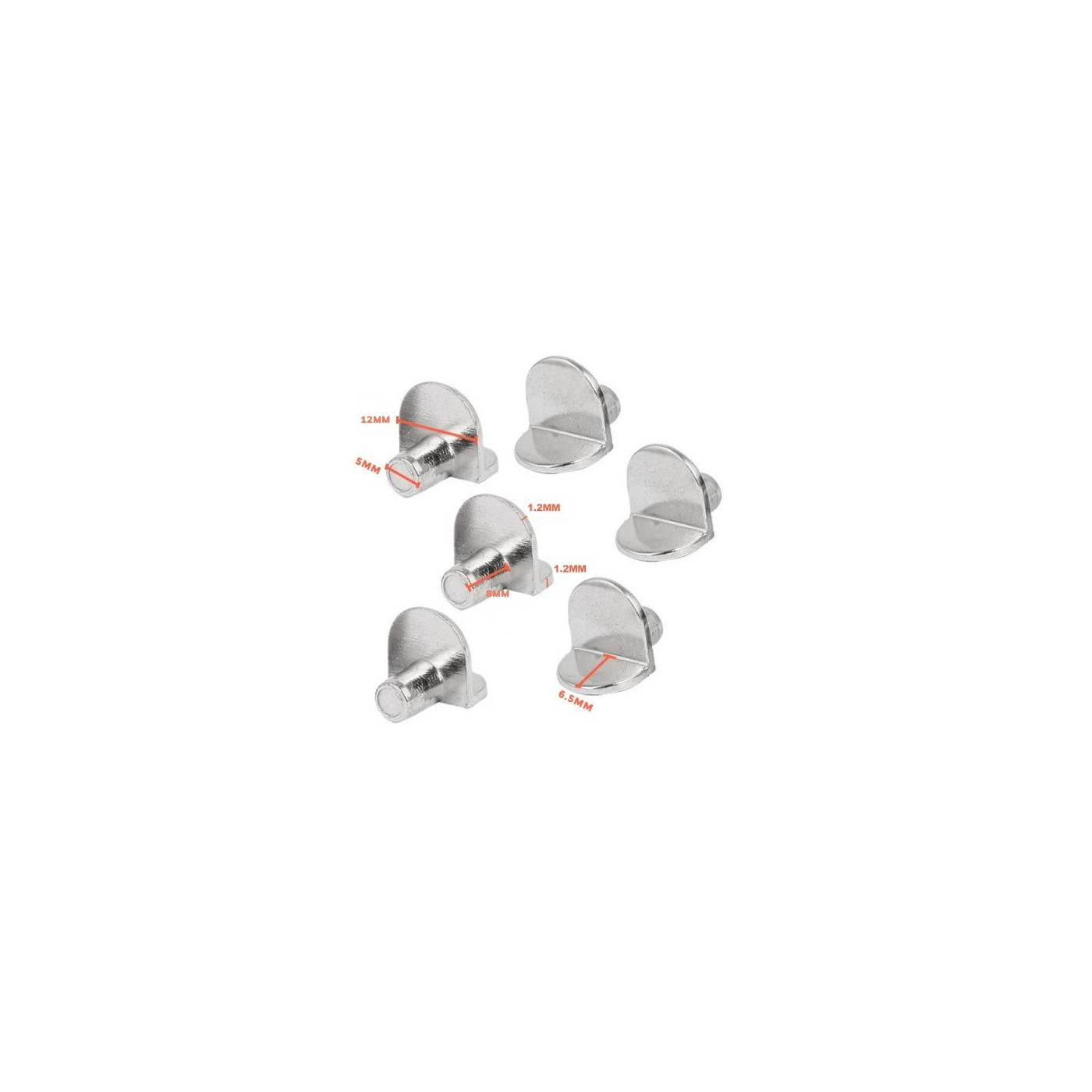 Set of 150 shelf supports, 5 mm pins Wood, Tools & Deco