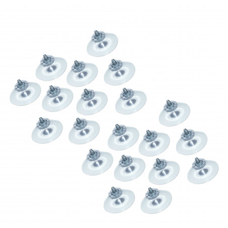 Set of 40 rubber suction cups with M6 rod (40 mm dia)