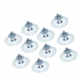 20PCS Suction Cups Clear Plastic/Rubber Suckers With Metal Hooks Hanger 