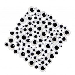 Large set (2000 pcs) wiggle eyes for kids, self adhesive