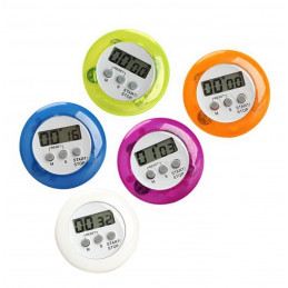 Set of 5 colorful kitchen timers, alarm clocks