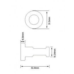 Ensemble de 10 patères métalliques, supports muraux, rouge