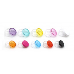 Set von 80 transparenten Plastikgläsern (5 ml, mit Deckel)