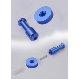 Set di 10 ganci appendiabiti in metallo, staffe da parete, blu