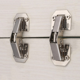 Set of 16 cabinet hinges metal (size 1: 78 mm)