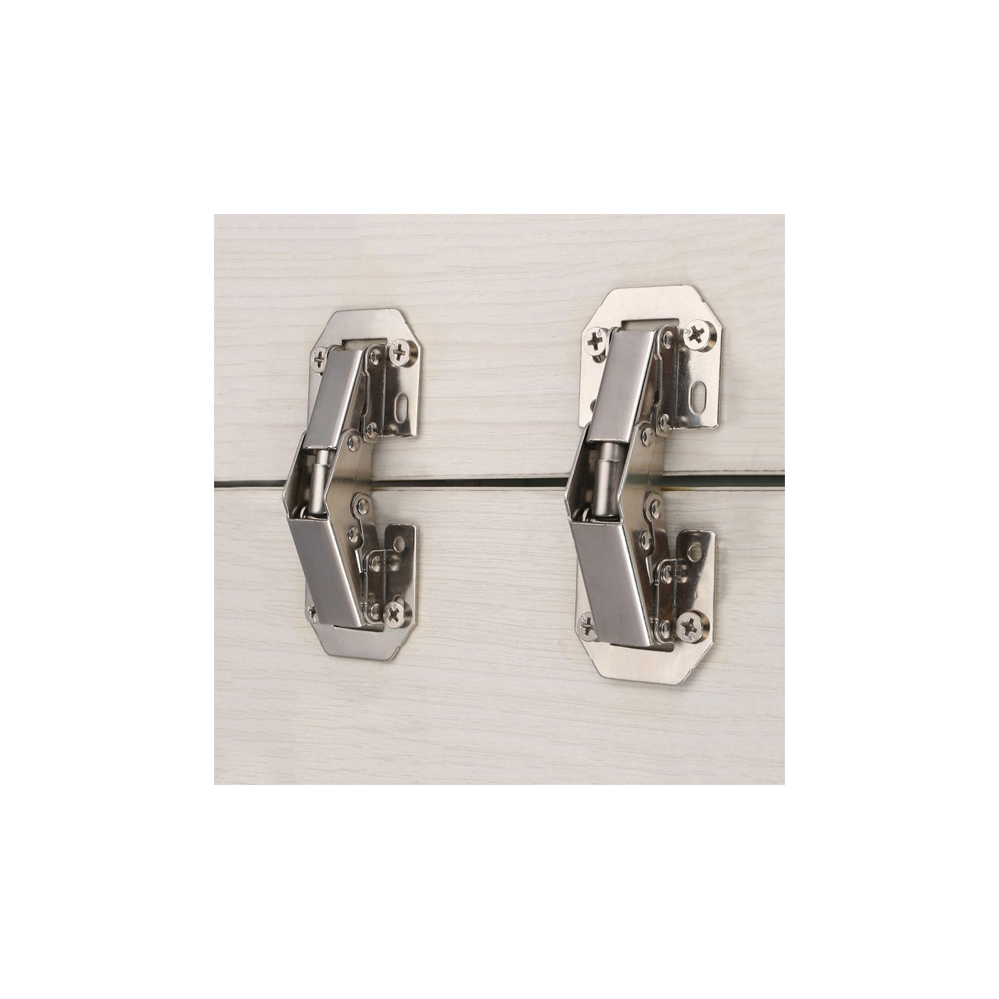 Set mit 16 Schrankscharnieren aus Metall (Größe 1: 78 mm) - Wood, Tools