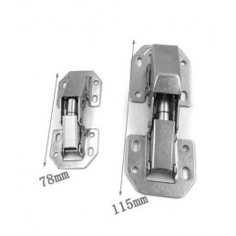 Set of 16 cabinet hinges metal (size 2: 115 mm)