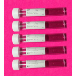 Set di 100 provette in plastica (10 ml, polistirolo, con tappo