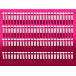 Set von 100 Reagenzgläsern aus Kunststoff (10 ml, Polystyrol