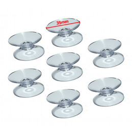 Set of 60 rubber suction cups double (35 mm)