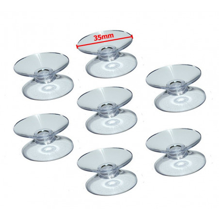 Set of 60 pvc suction cups, double sided (35 mm)