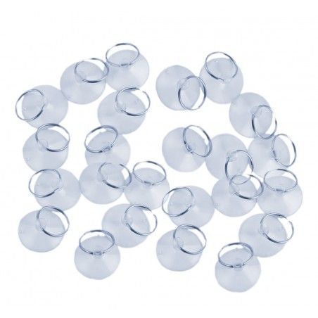 Set von 60 transparenter Gummisauger mit Ring, 35 mm Set von 60 transparenter Gummisauger mit Ring, 35 mm