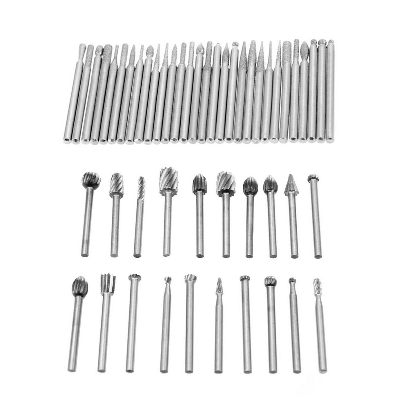 Set von 50 (dremel) Diamant- und Mikrofräser 3,2 mm - 1 Set von 50 (dremel) Diamant- und Mikrofräser 3,2 mm - 1