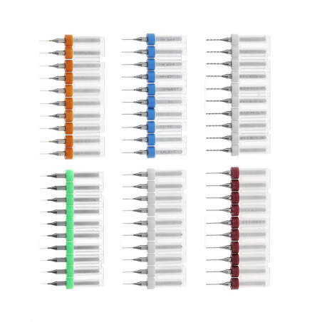 Combi set de 10 micro forets dans une boîte (1.10-2.00 mm) Combi set de 10 micro forets dans une boîte (1.10-2.00 mm)