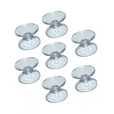 Set of 100 pvc suction cups double (20 mm)