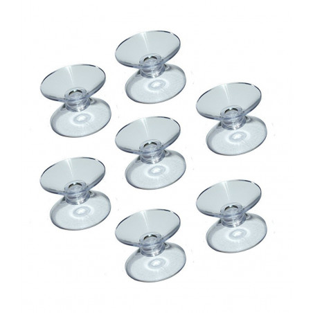 Set van 100 pvc zuignapjes (20 mm) dubbelzijdig