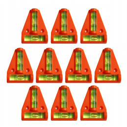 Set von 10 Wasserwaage mit Schraubenlöchern (orange)