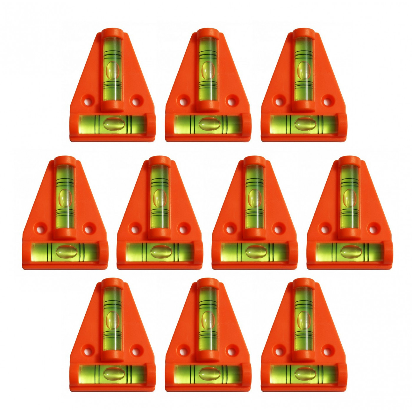 Ensemble de 10 niveaux transversaux avec trous de vis (orange)