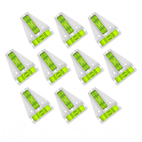 Set von 10 Wasserwaage mit Schraubenlöchern (weiss) - 1 Set von 10 Wasserwaage mit Schraubenlöchern (weiss) - 1