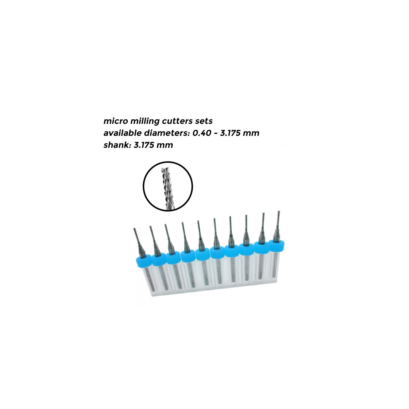 Micro Frese Set di 10 frese per micro fresatura (1,20 mm) - Wood, Tools & Deco