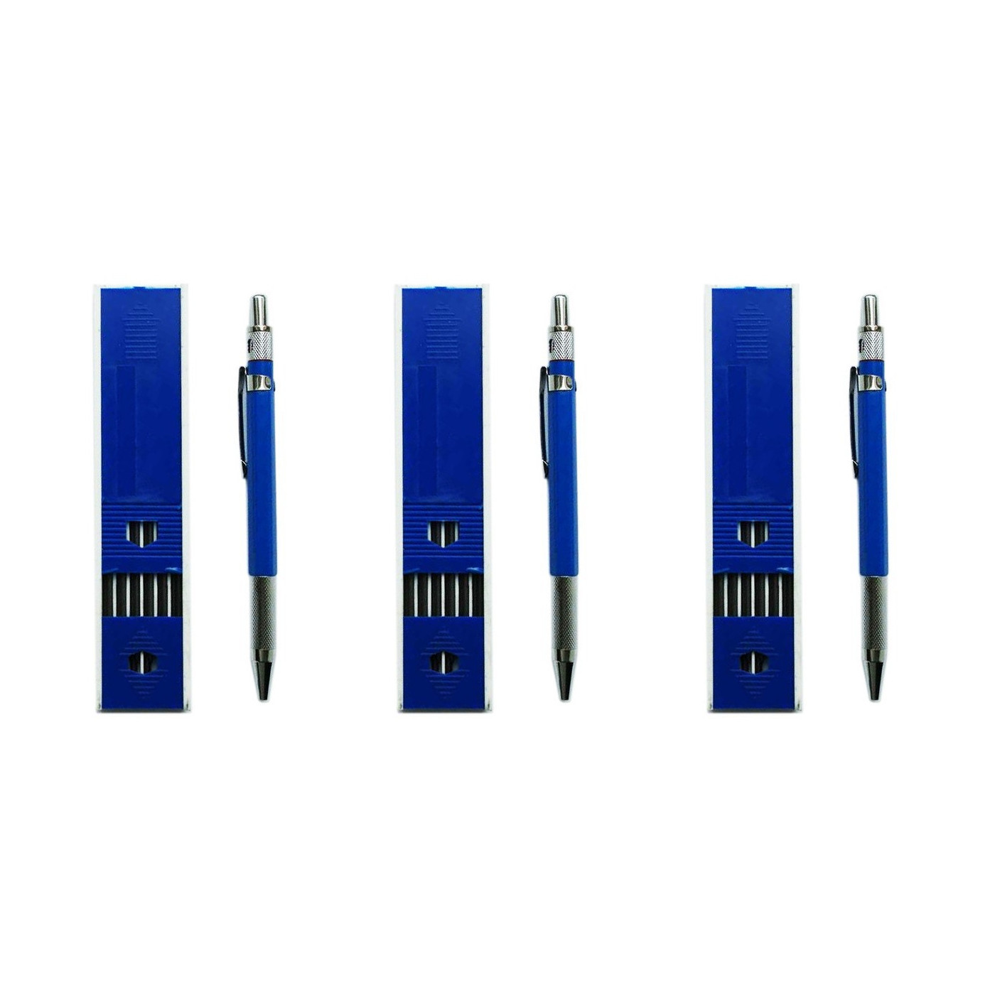 Ensemble de 3 crayons de menuisier (18 recharges au total)