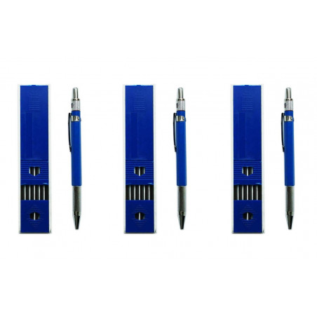 Ensemble de 3 crayons de menuisier (18 recharges au total)