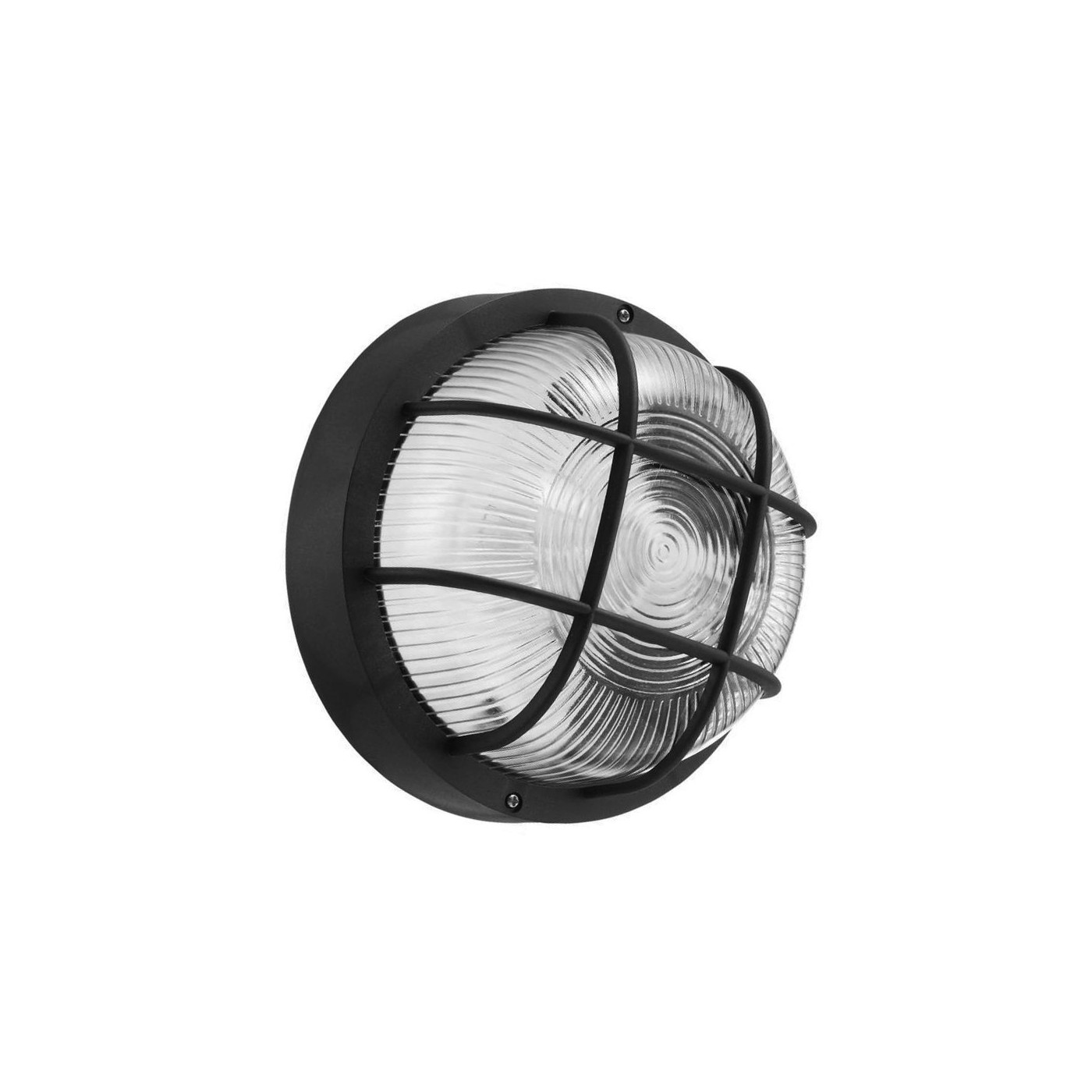 Lampada da esterno rotonda (bulleye), nera E27