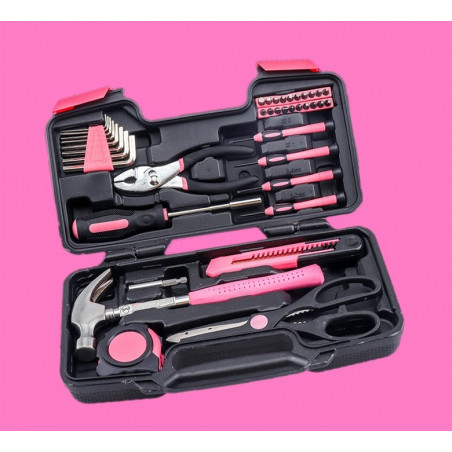 Zestaw narzędzi damskich w walizce (39 sztuk)
