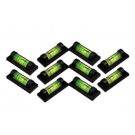 Set of 10 spirit levels with a black casing (rectangle) Set of 10 spirit levels with a black casing (rectangle)
