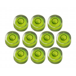 Set of 10 small round bubble levels size 1 (8x5.5 mm)