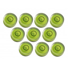 Set von 10 mini Wasserwaagen, Größe 9 (25x10 mm)