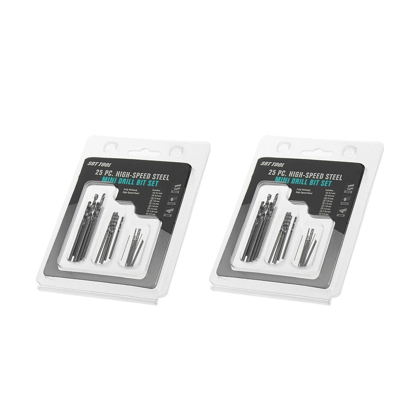 Set van 50 micro hss boortjes (2 doosjes) - 1 Set van 50 micro hss boortjes (2 doosjes) - 1
