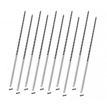 Juego de 10 brocas de madera extra largas (4x300 mm)