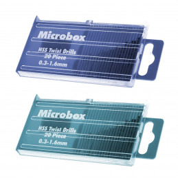 Sæt med 2 kasser HSS mikrobor 0,3-1,6 mm