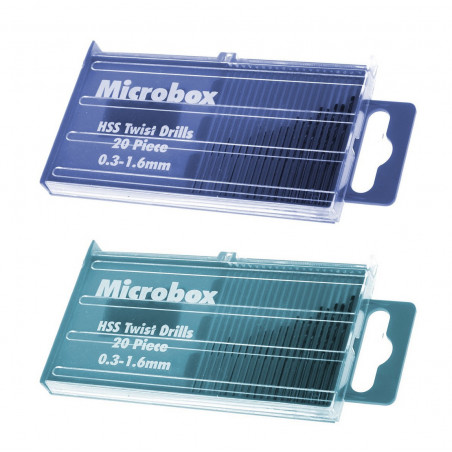 Set of 2 boxes hss micro drill bits 0.3-1.6 mm