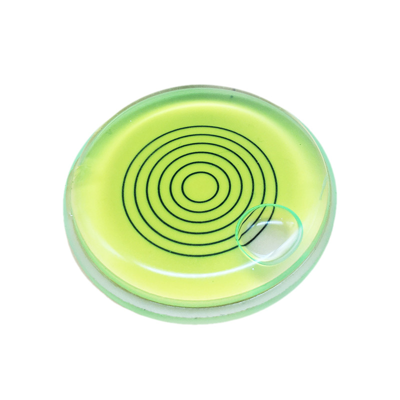 Niveau à bulle rond 66x11 mm vert, lignes