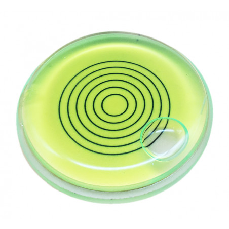 Niveau à bulle rond 66x11 mm vert, lignes