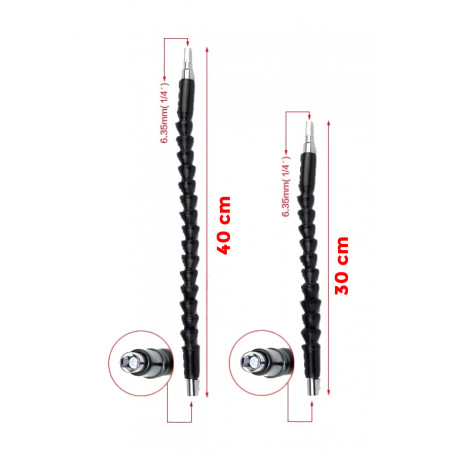 Flexible hex bits extension set (30+40 cm) Flexible hex bits extension set (30+40 cm)