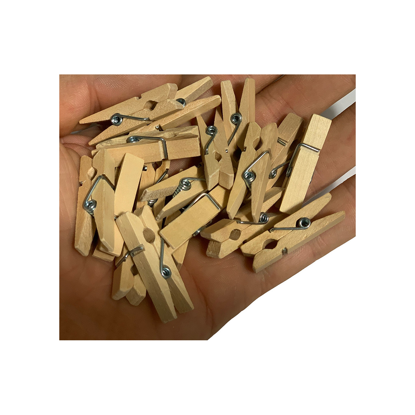 Conjunto de 500 prendedores de roupa pequenos (3,5 cm) - Wood, Tools & Deco